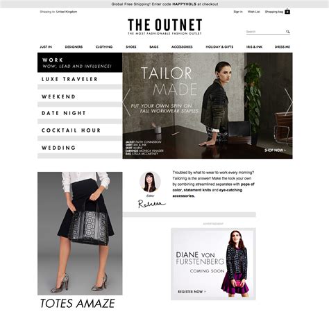 the outnet website.